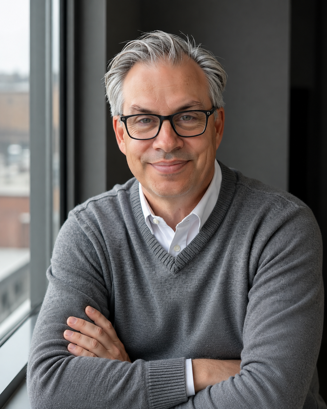 Michael J. Coleman, Registered Counselling Therapist, smiling by a window